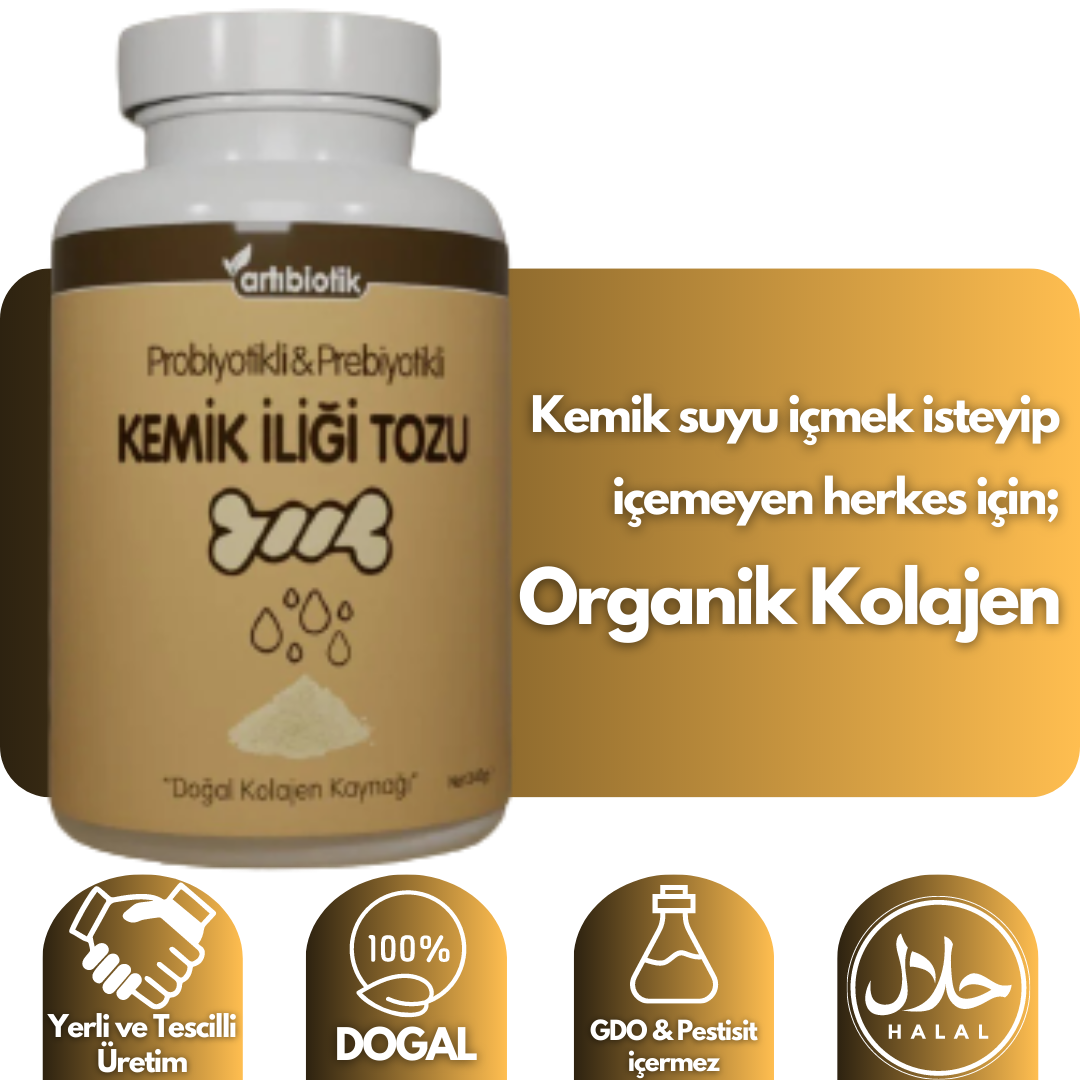 Probiotikli Prebiotikli İlikli Kemik Suyu Tozu