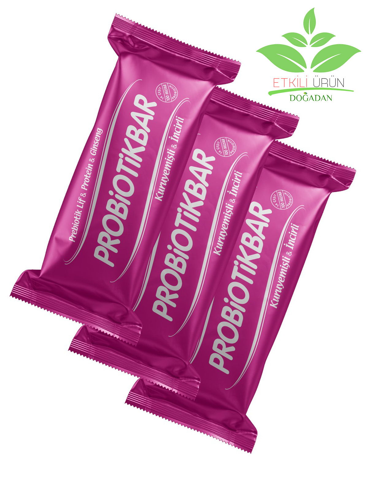 Prebiotik Lif, Protein, Ginseng Probiotik Kuruyemişli İncir Bar 3 Adet